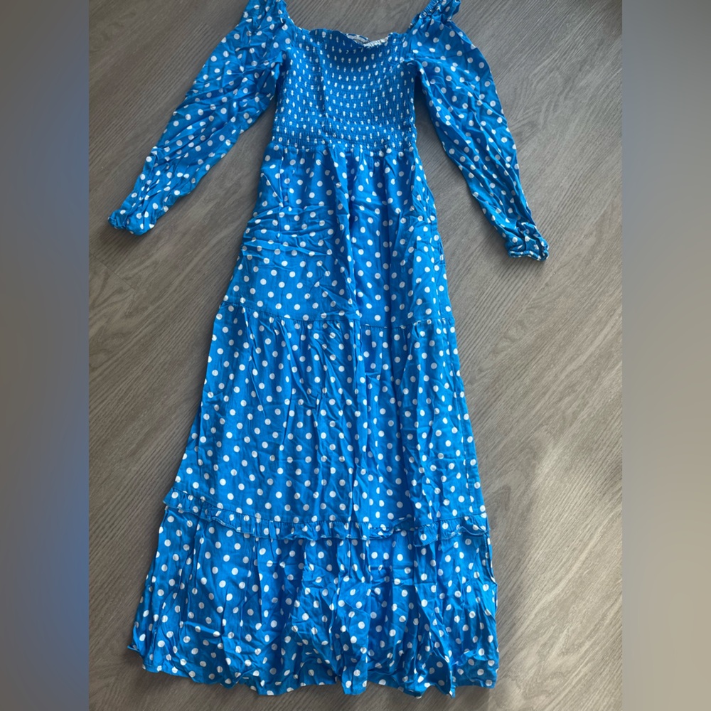 Polka dot maxi dress